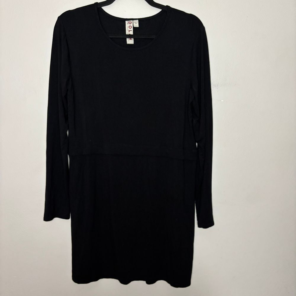 Dolan Dress Women's Small Anthropologie Black Jersey‎ Faux Layered Long Sleeve